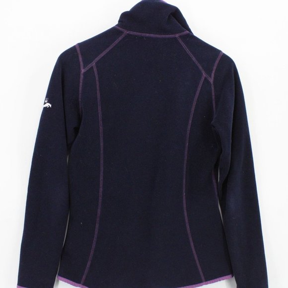 Spooks Riding Fleece Jacket Womens Navy Blue Full Zip Embroidered Size Small - Picture 9 of 11